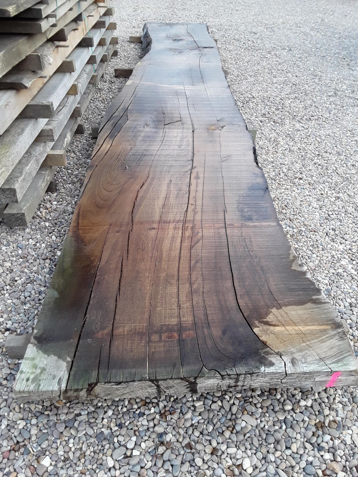 Hardwood Air Dried Sawn English Chestnut Waney Edge/ Live Edge Slab/ Table Top