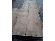 1 x Hardwood Air Dried Sawn Waney Edge / Live Edge English Burr / Pippy Oak Slab / Table Top