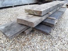 6 x Hardwood Timber Air Dried Sawn English Oak Slabs / Boards