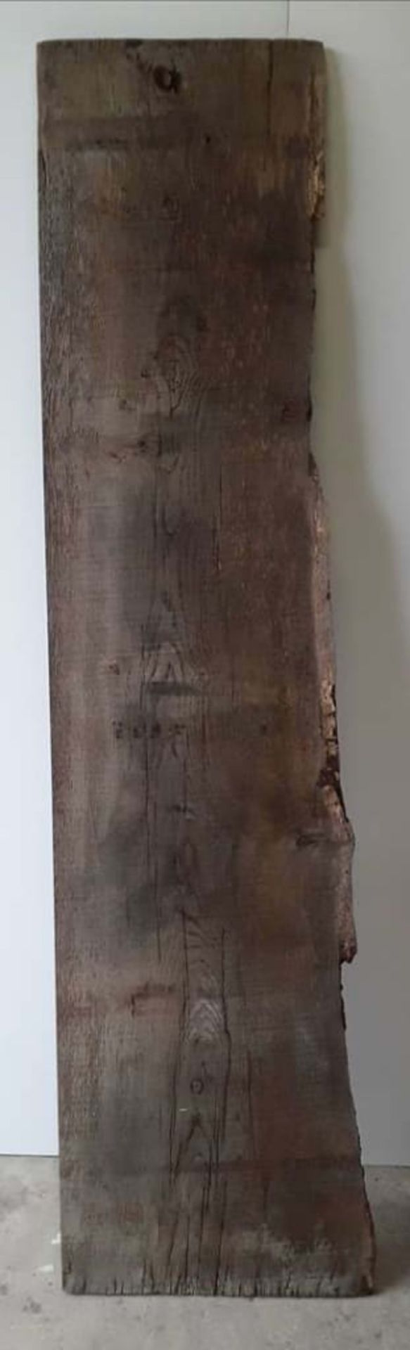 1 x Hardwood Air Dried Sawn Timber Waney Edge / Live Edge English Oak Board / Plank