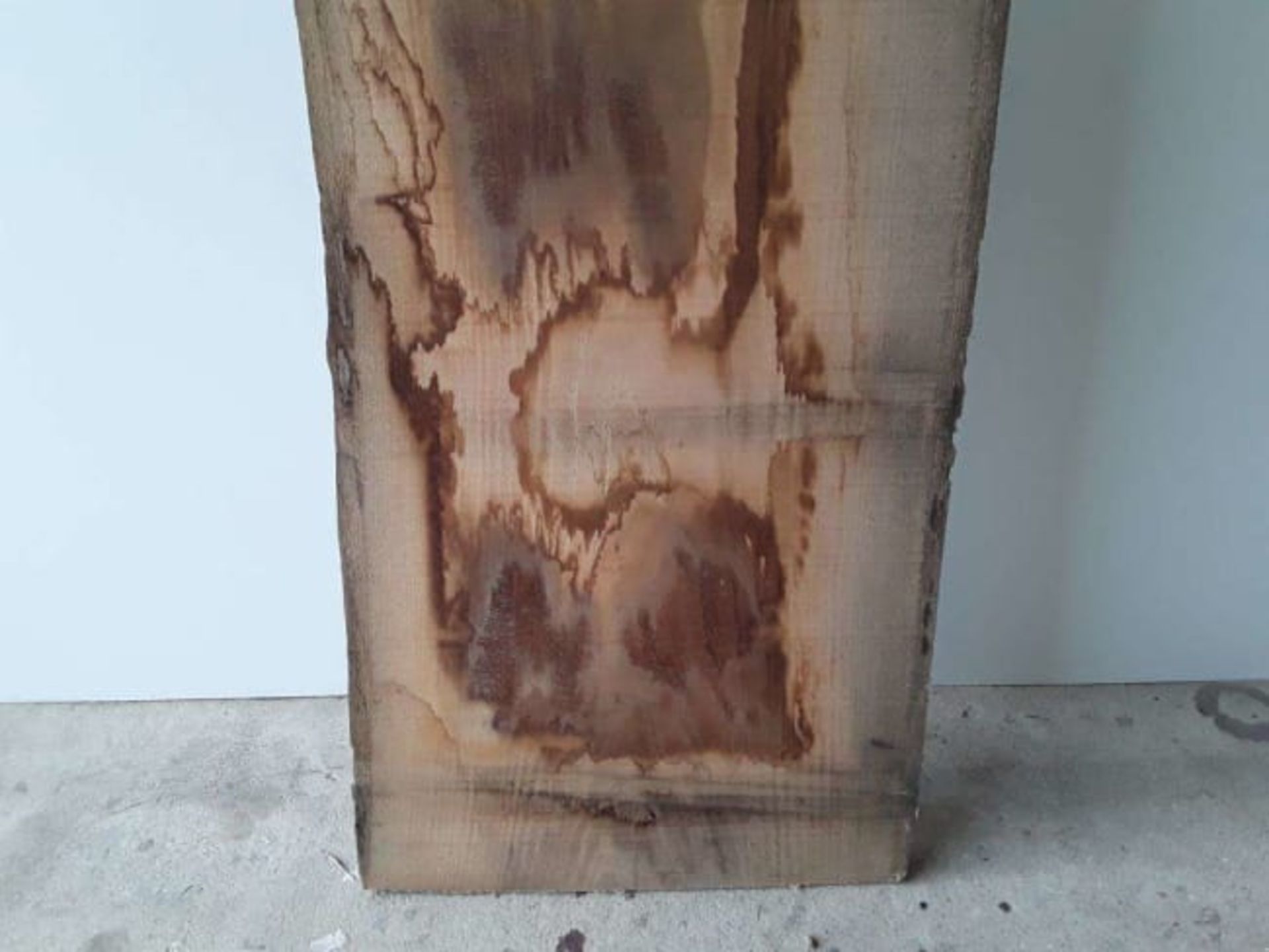 1 x Hardwood Air Dried Sawn Timber Waney Edge/ Live Edge English Chestnut Board / Slab Offcut - Bild 2 aus 5