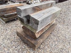 8 x Air Dried Softwood Sawn Larch/ Douglas Fir Timber Blocks / Beams