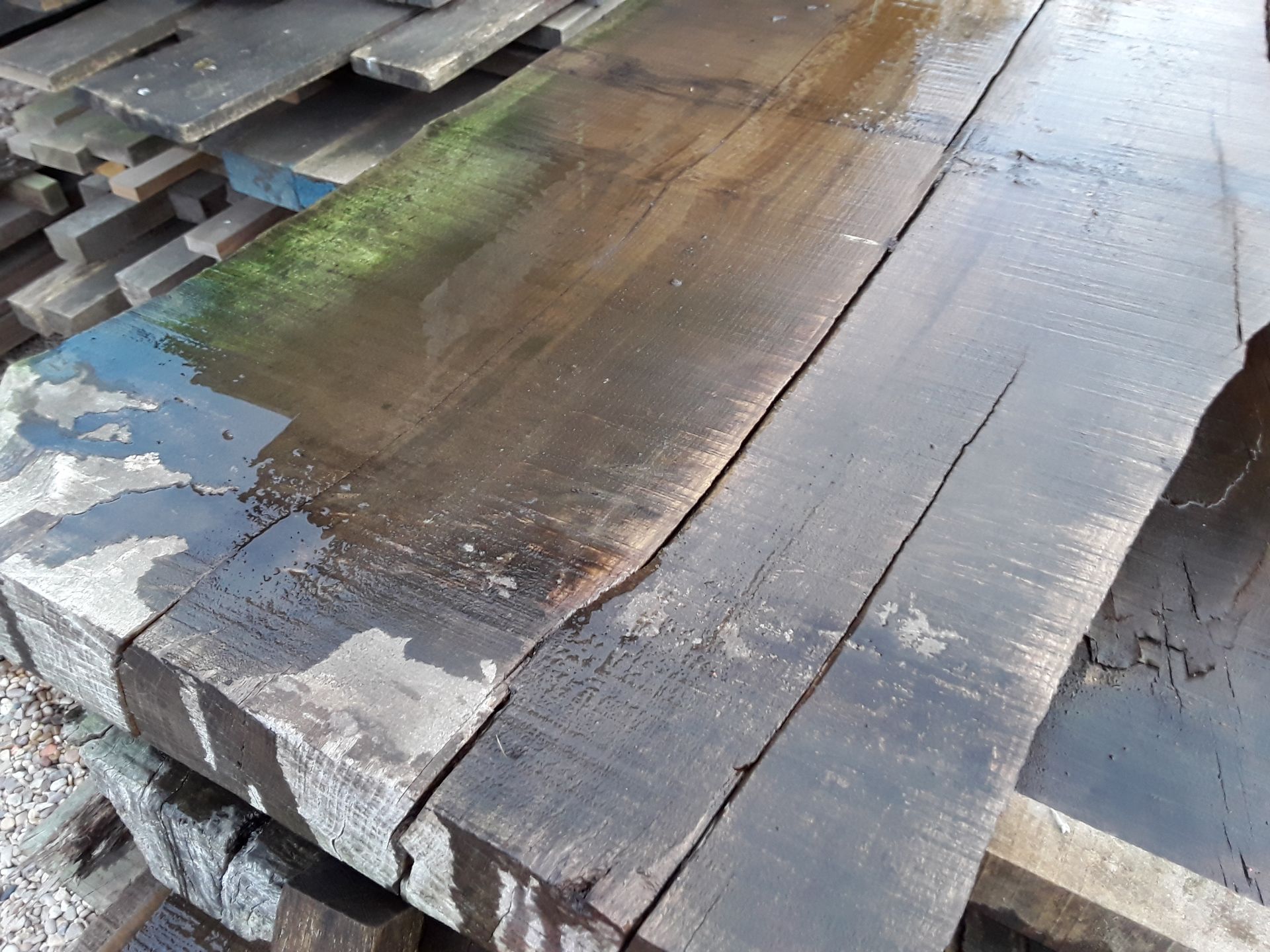 Hardwood Air Dried Sawn English Chestnut Waney Edge/ Live Edge Slab/ Table Top - Image 4 of 8