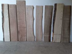 24 x Hardwood Kiln Dried Mixed Timbers Waney Edge / Live Edge / Square Edge Oak, Ash, Tulip, Walnu..