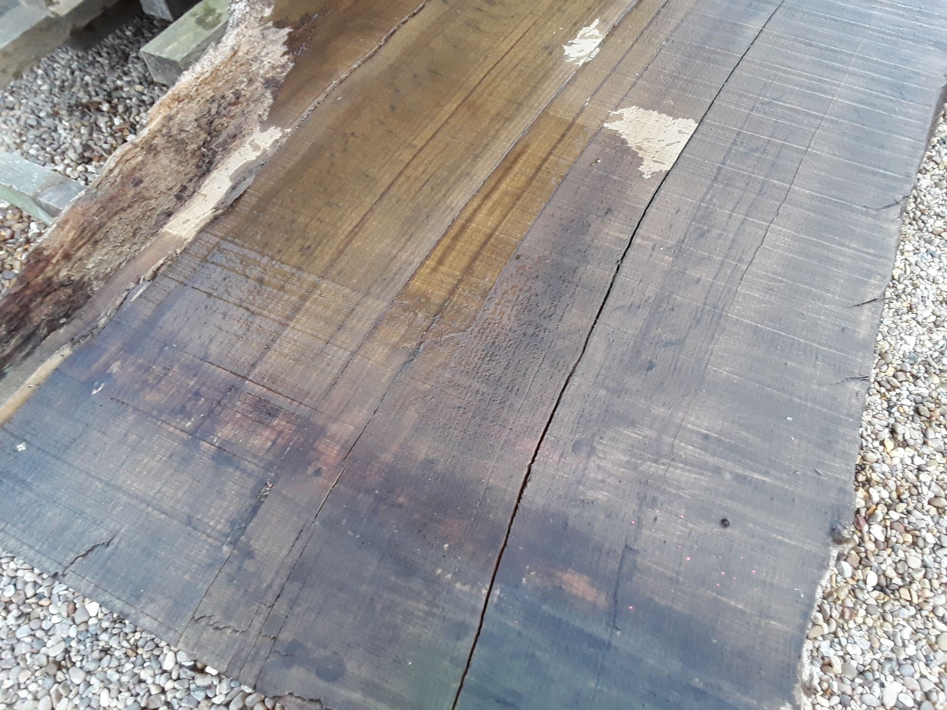 Hardwood Air Dried Sawn English Chestnut Waney Edge/ Live Edge Slab/ Table Top - Image 4 of 6