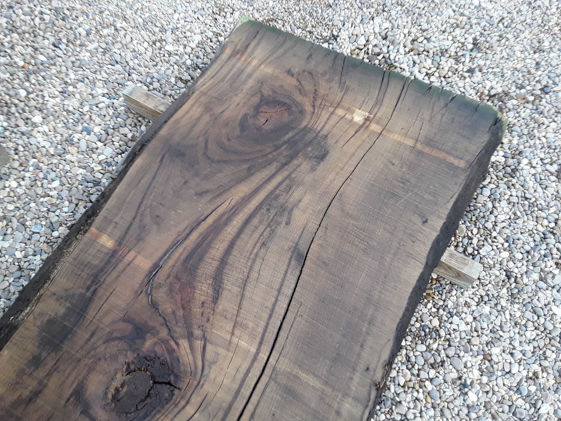 Hardwood Air Dried Sawn English Chestnut Waney Edge/ Live Edge Slab/ Table Top - Bild 6 aus 8