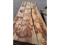 Hardwood Air Dried Sawn Timber Waney Edge / Live Edge English Sweet Chestnut Slab / Table Top