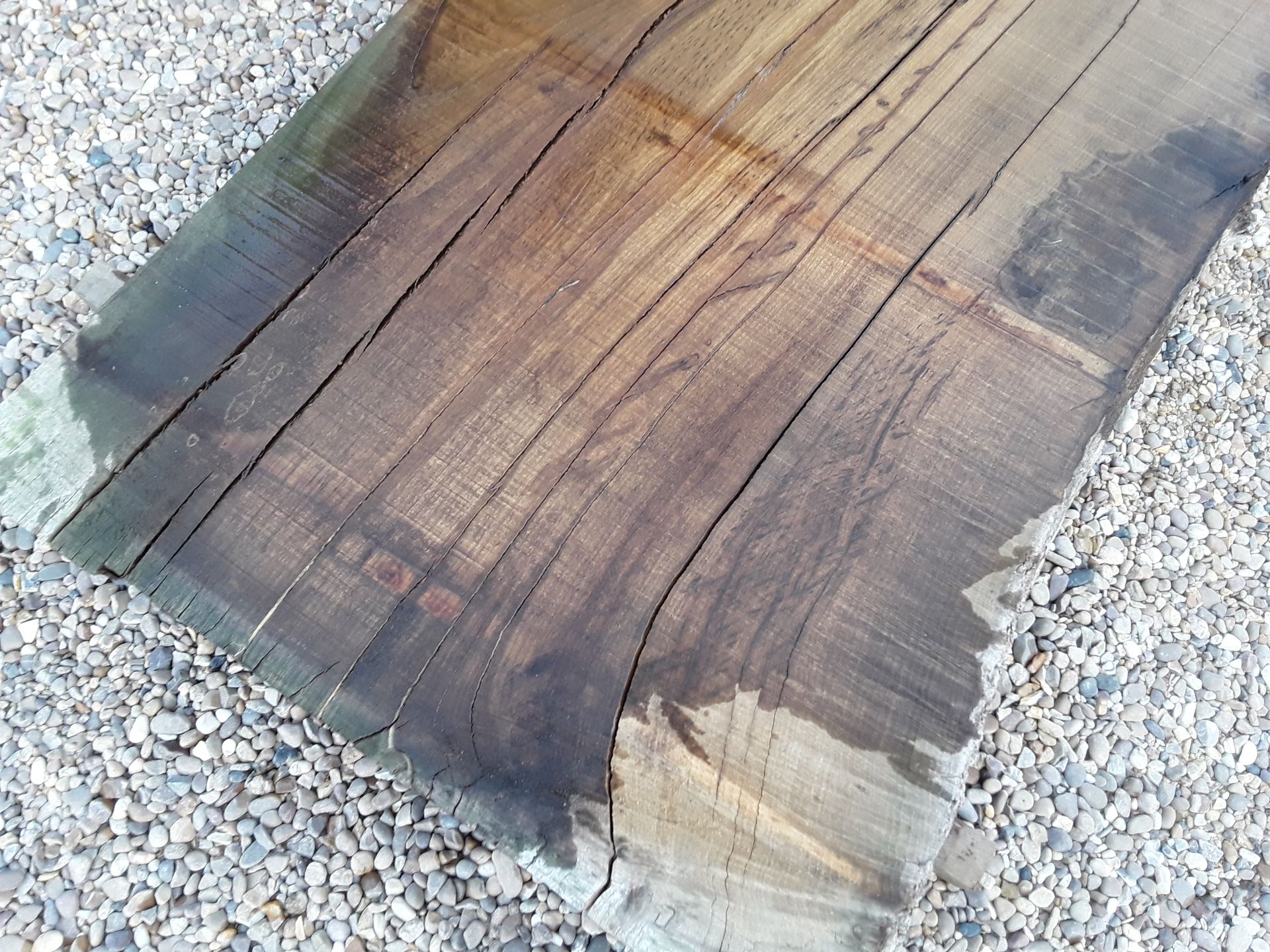 Hardwood Air Dried Sawn English Chestnut Waney Edge/ Live Edge Slab/ Table Top - Image 3 of 8