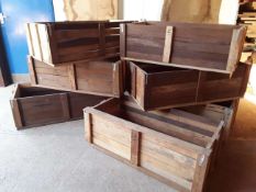 7 x Hardwood Timber Sawn Mixed African Panga Panga, Rosewood, Wild Mango, Teak Crates / Wooden Box..