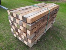 42 x Hardwood Air Dried Timber Rustic Sawn English Oak Posts
