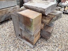 10 x Hardwood Air Dried Sawn English Oak Timber Blocks / Beams