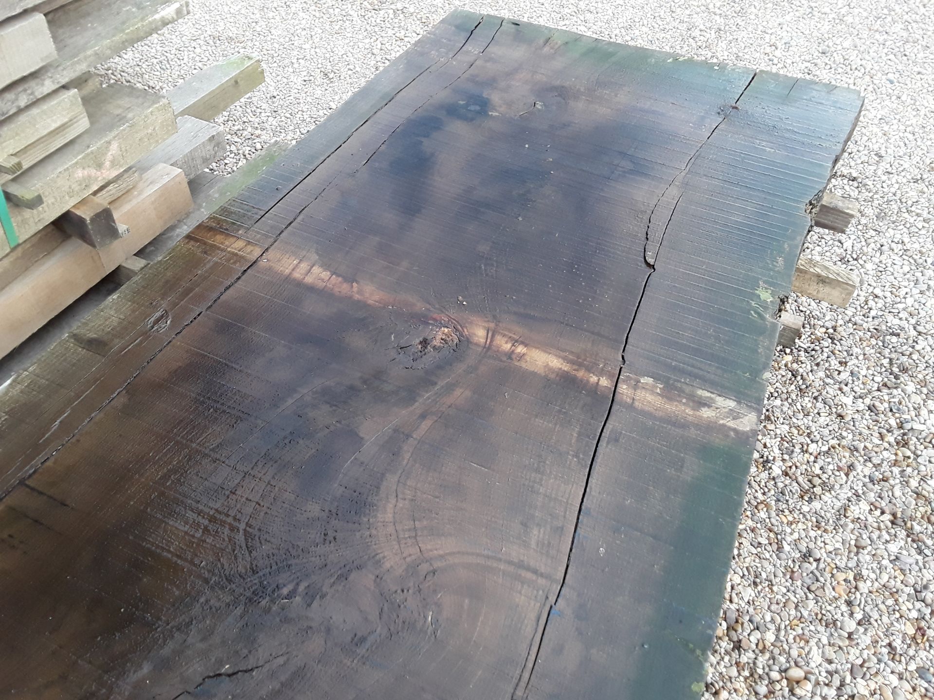 Hardwood Air Dried Sawn English Chestnut Waney Edge/ Live Edge Slab/ Table Top - Image 5 of 6