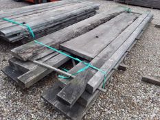 8 x Hardwood Air Dried Sawn Waney Edge / Square Edge English Oak Boards / Planks