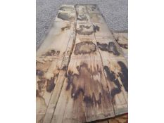 Hardwood Air Dried Sawn Timber Waney Edge / Live Edge English Sweet Chestnut Slab / Table Top