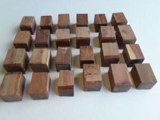 24 x Hardwood Mixed Tropical Exotic African Timbers / Woodturning Blanks / Woodworking Pack