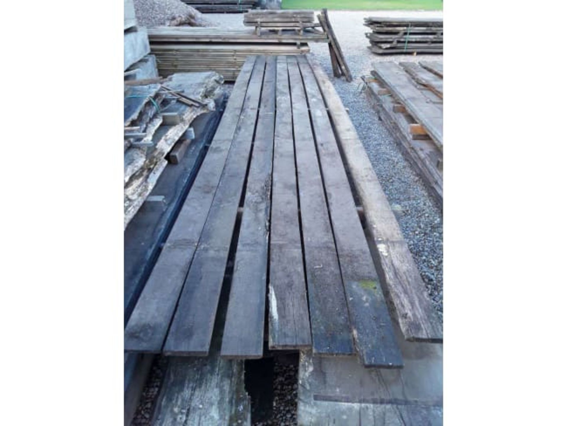 13 x Hardwood Timber Sawn Air Dried English Oak Waney Edge / Live Edge Boards / Slabs / Planks - Image 7 of 7