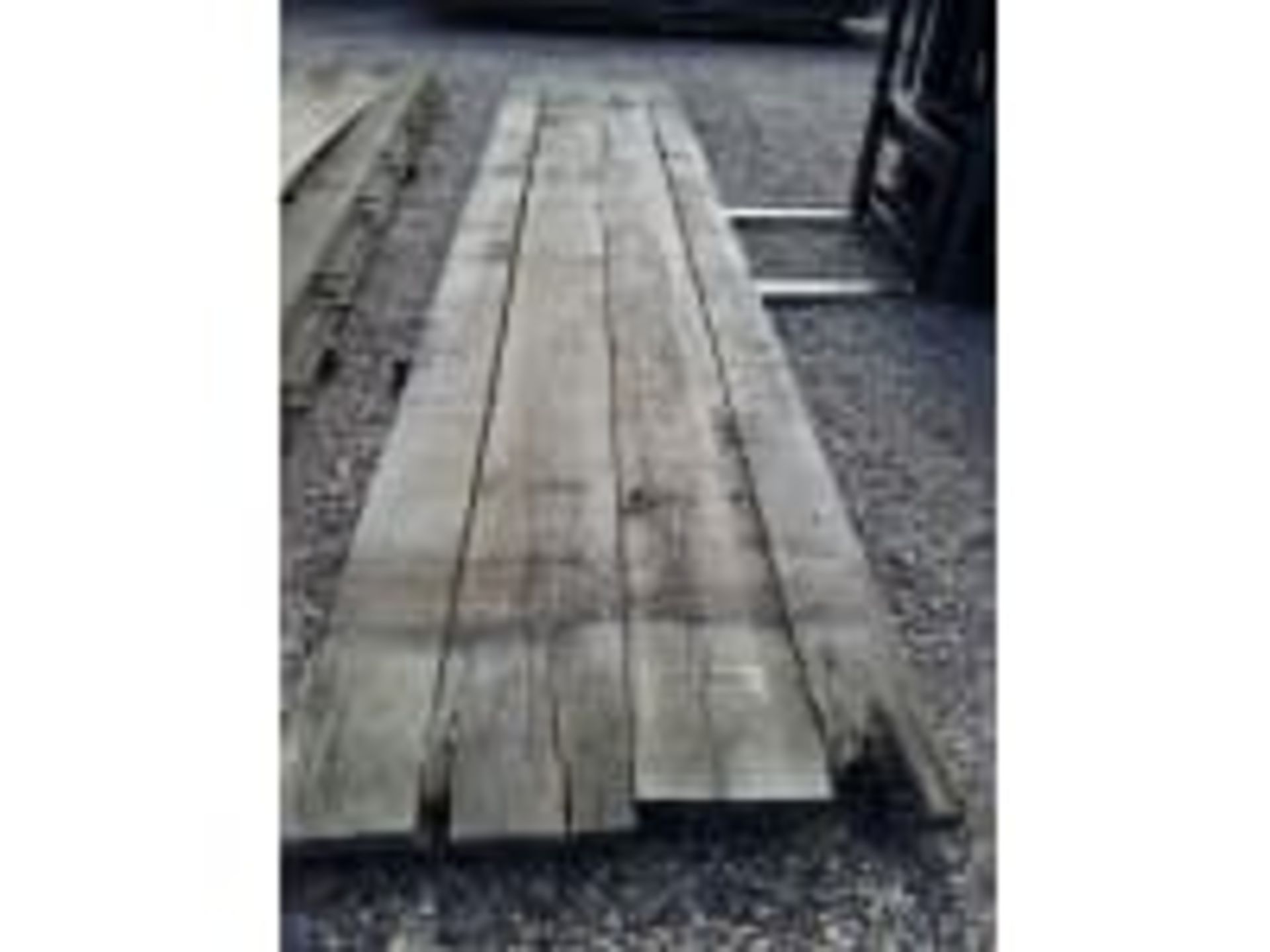 4 x Hardwood Air Dried Sawn English Oak / Softwood Boards / Slabs - Image 2 of 4