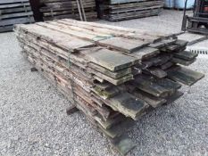 80 x Hardwood Rustic Timber Air Dried Sawn Waney Edge / Live Edge English Oak Boards / Planks
