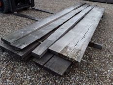 8 x Hardwood Air Dried Sawn English Oak Waney Edge/ Live Edge Timber Boards / Slabs