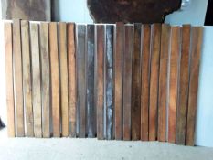 48 x Hardwood Air Dried Sawn Timber African Opepe Rails / Bench Slats