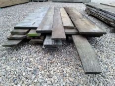 25 x Hardwood Air Dried Timber Waney Edge / Live Edge / Square Edged English Oak Boards / Planks