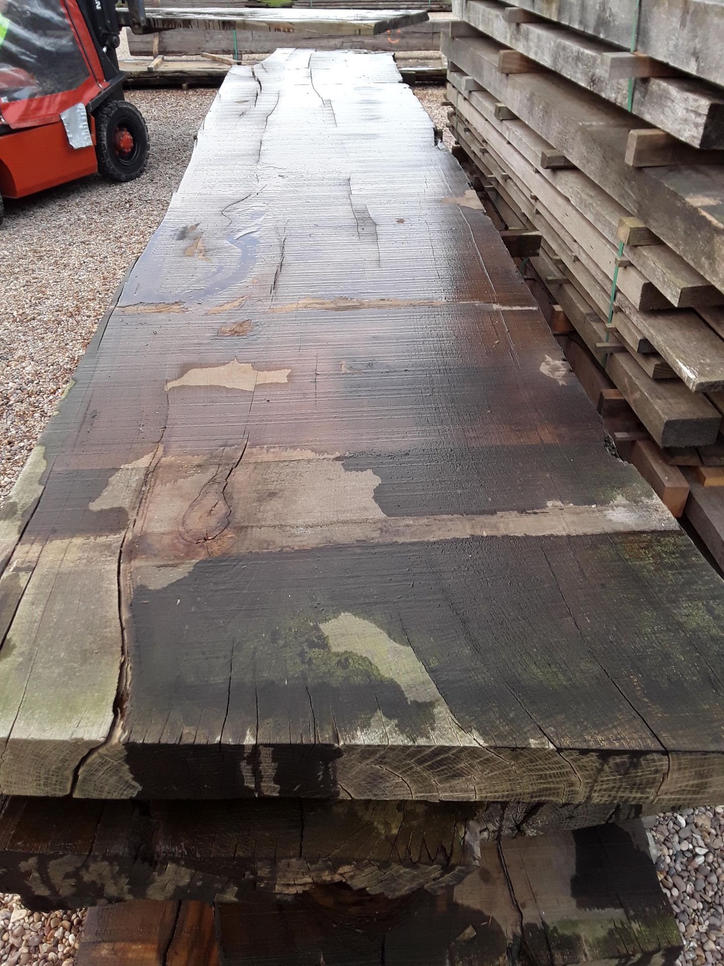 Hardwood Air Dried Sawn English Chestnut Waney Edge/ Live Edge Slab/ Table Top - Image 8 of 8