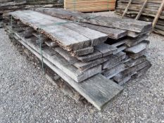 24 x Hardwood Timber Air Dried Sawn Waney Edge/ Live Edge English Oak Boards / Slabs