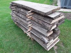 16 x Hardwood Timber Air Dried Sawn Waney Edge/ Live Edge English Ash Boards / Slabs