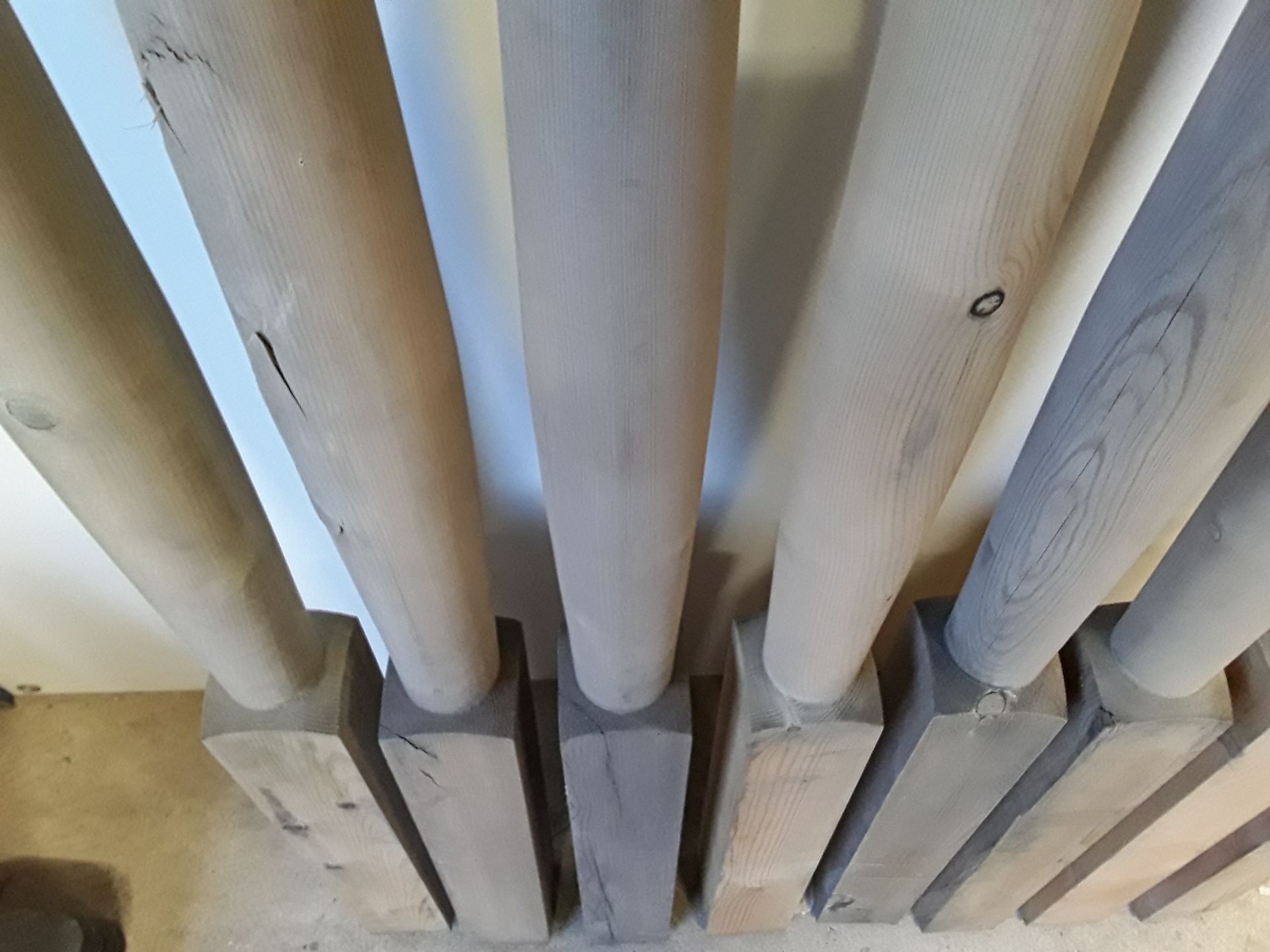 8 x Treated Softwood Decking Newel Posts With Ball Cap ( Rejects ) - Image 3 of 9