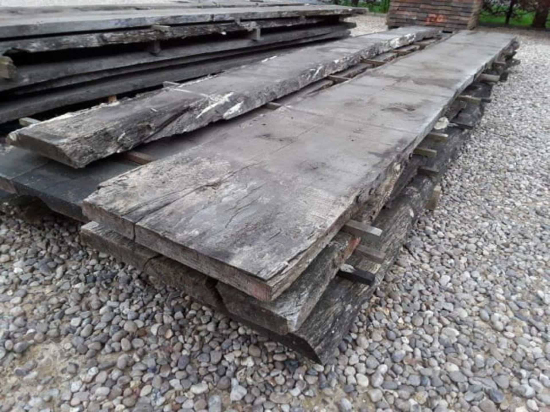 9 x Hardwood Air Dried Timber Waney Edge / Live Edge English Oak Boards / Slabs / Planks