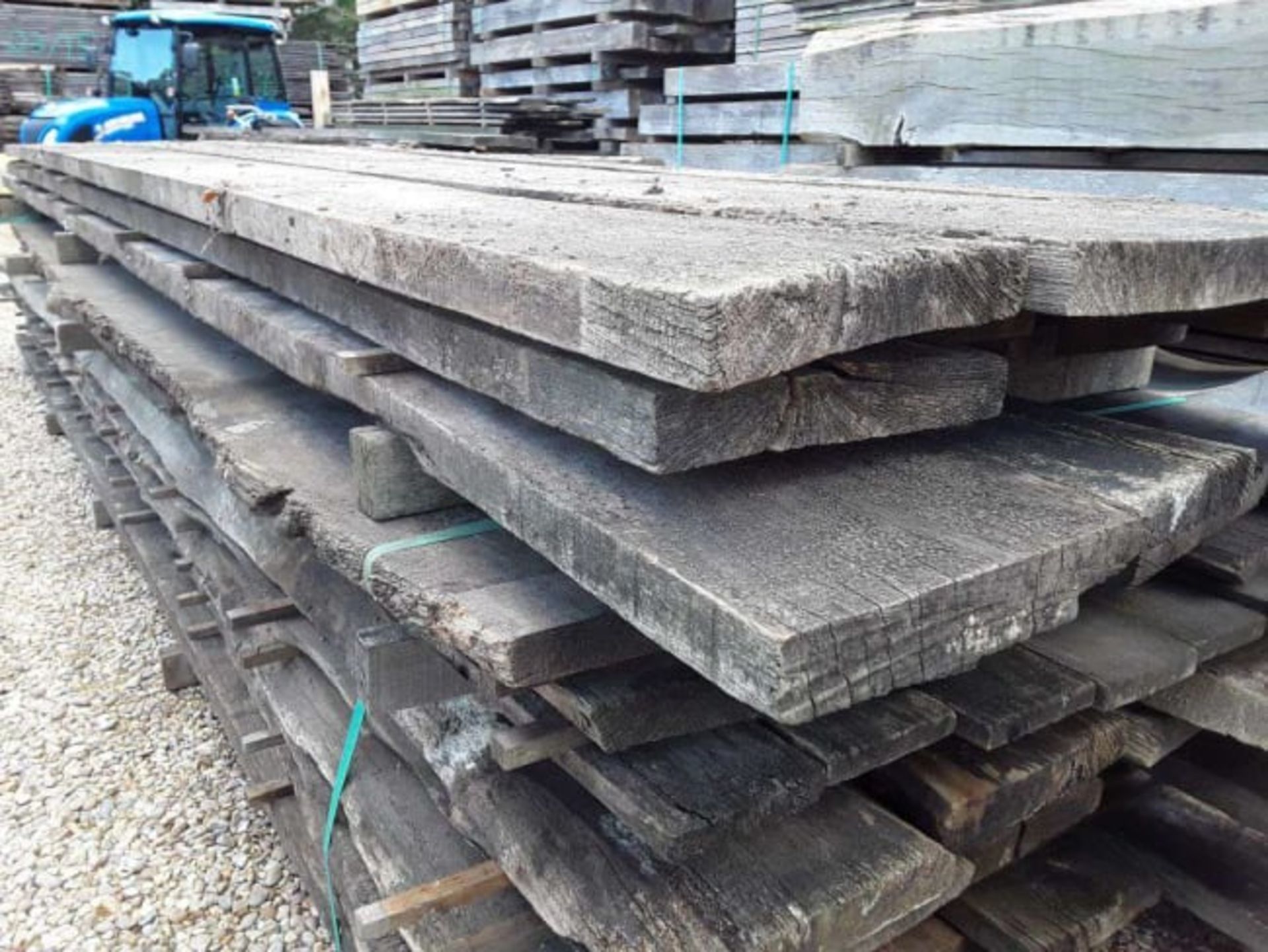 12 x Hardwood Air Dried Square Edged Timber English Oak Boards / Slabs / Planks - Image 2 of 8