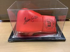 John Conteh Signed Boxing Glove In Acrylic Box