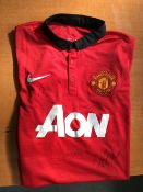 Manchester United Signed Shirt 2013 Rio Ferdinand, Patrice Evra, Ashley Young etc