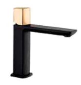 RRP £199. DEMM Italian ‘Mytime’ Matt Black & Brushed Gold Basin Mixer Mono Tap. FBTAP327. Appear...