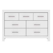 (8/P) RRP £219. Dakota 3 Over 4 Drawer Chest In White. Dimensions (H76x W116x D39cm). (IX6047/02...