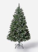 (128/6H) RRP £190. Rockingham Forest 6ft Colour Switch Premium Pre Lit Christmas Tree Green. (H18...