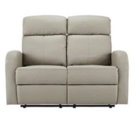 (140/6M) RRP £539.00. Ramsey Faux Leather Recliner 2 Seater Sofa Grey (XO8249/02). Upholstered In...