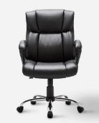 (32/6E) RRP £99. San Diego Faux Leather Office Chair. Dimensions (H98-108x W64x D70cm). (IX11118/...