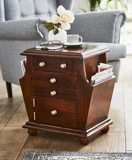 (104/7M) RRP £149. Acacia Clutter Buster. Dimensions (H.50 x W.52 x D.30cm). GL175701 - Image 4 of 5