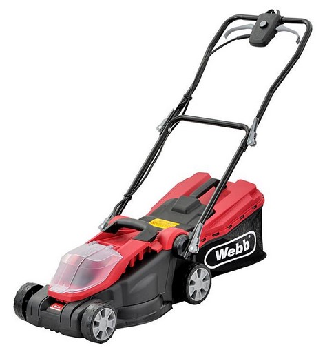 (38/6D) RRP £139. Webb Dynamic 20V Lithium-Ion Battery Lawnmower Red WED20LM32K4. (Unit Has Batte...