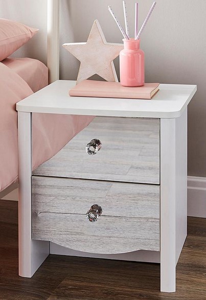 (116/7L) Lot RRP £138. 2x Amelia Children’s Mirrored Front 2 Drawer Bedside Table White RRP £69... - Image 2 of 3