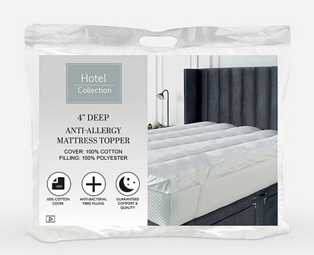 (91/7J) RRP £119. Hotel Collection Anti-Allergy 4'' Deep Mattress Topper S King Size. EP8133/04 - Image 2 of 3