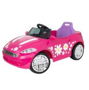 (96/7K) RRP £99. EVO 6 Volt Pink Floral Sports Car (No Power Source Seen). XR082FW