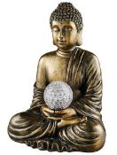 (120/6A) Lot RRP £84. 2x Items. 1x Buddha With Rotating Solar Light RRP £45 (H28 x W22 x D38cm)...