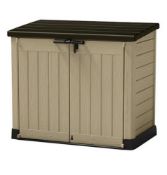 (16/6H) RRP £149. Keter Store It Out Max Beige 1200L Capacity. Dimension (H125x W145.5x D82cm). (...