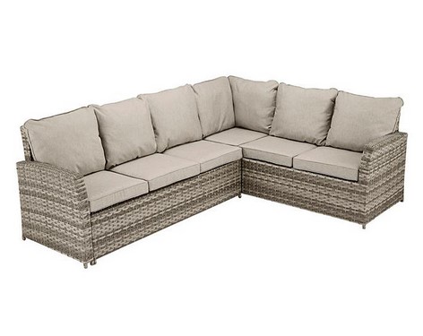 (1/P) RRP £2159 When Complete. Lucca Corner Set With Firepit Table Grey (SA9886/01). 3X Boxes In...