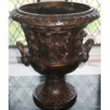 Very Heavy Classical Style Bronze Urn