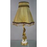 Gilt Metal Cherub Table Lamp
