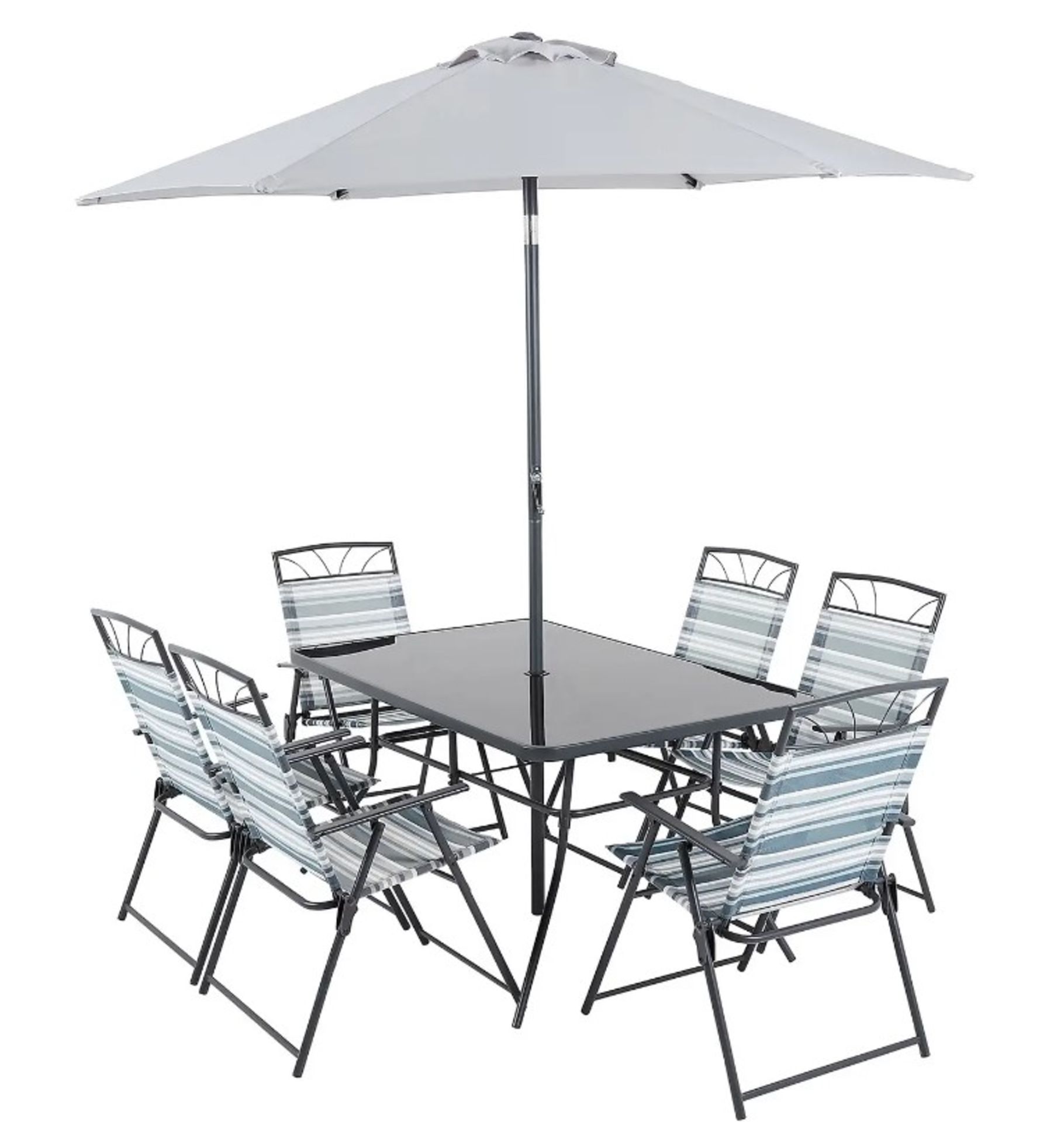 (52/P) RRP £200. Wexfordly 4 Seater Metal Garden Furniture Dining Set. Foldable Chairs For Easy S... - Image 4 of 4