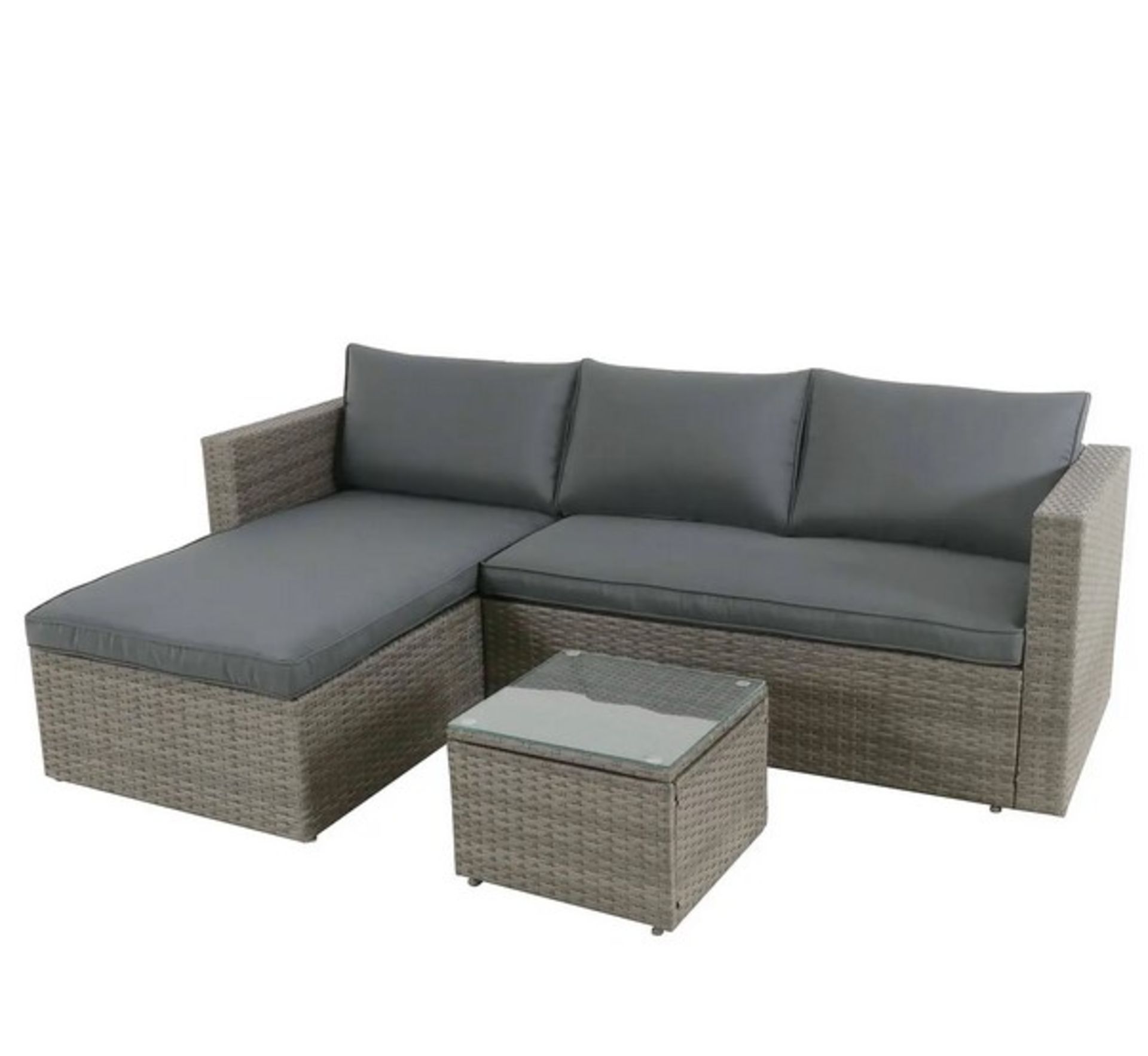 (15/P) RRP £345. Alexandria Grey Rattan Garden Corner Sofa Set. Suitable For Indoor And Outdoor U... - Image 2 of 4